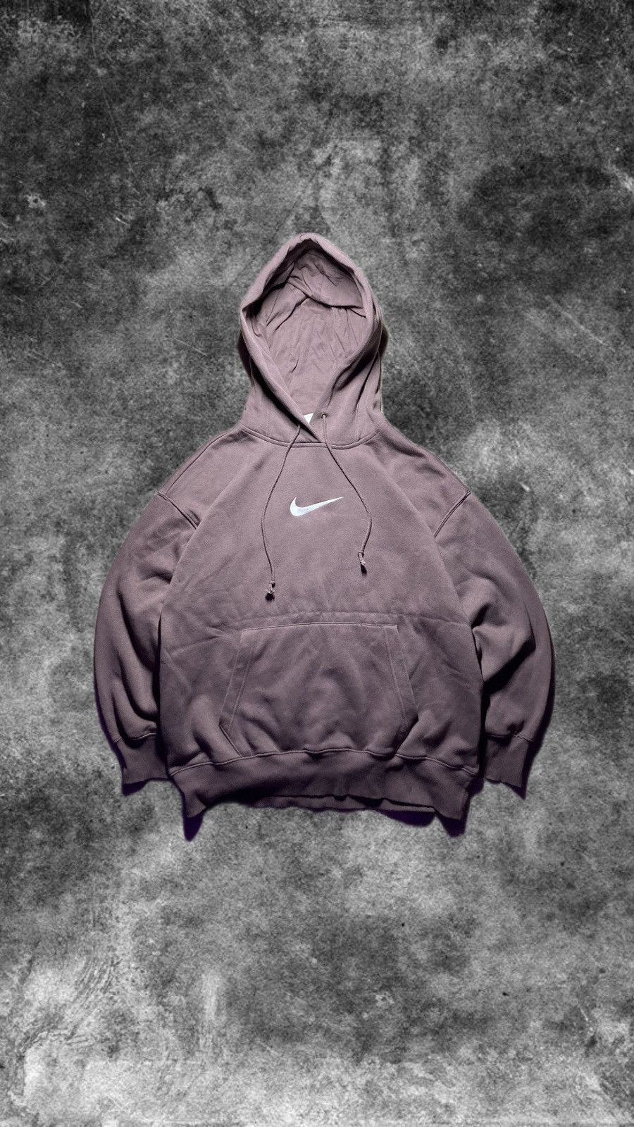 Nike × Vintage ⛩️ Nike Hoodie Center Logo Brown Vintage Y2K Baggy Oversize Size US M / EU 48-50 / 2 - 2 Thumbnail
