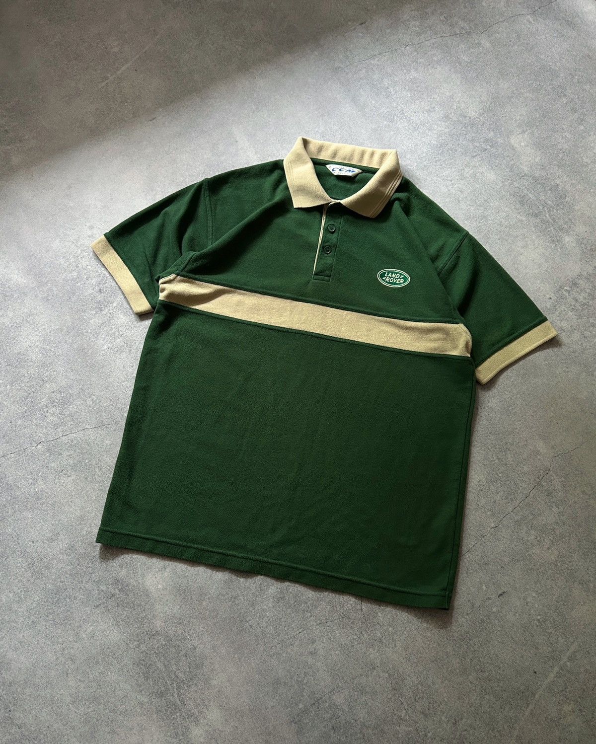 Ccm × Vintage Vintage Land Rover green racing polos mens Size US M / EU 48-50 / 2 - 1 Thumbnail