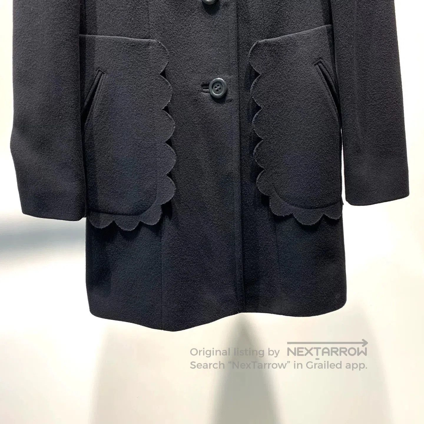Valentino Valentino Black Wool Coat. Size S / US 4 / IT 40 - 4 Thumbnail