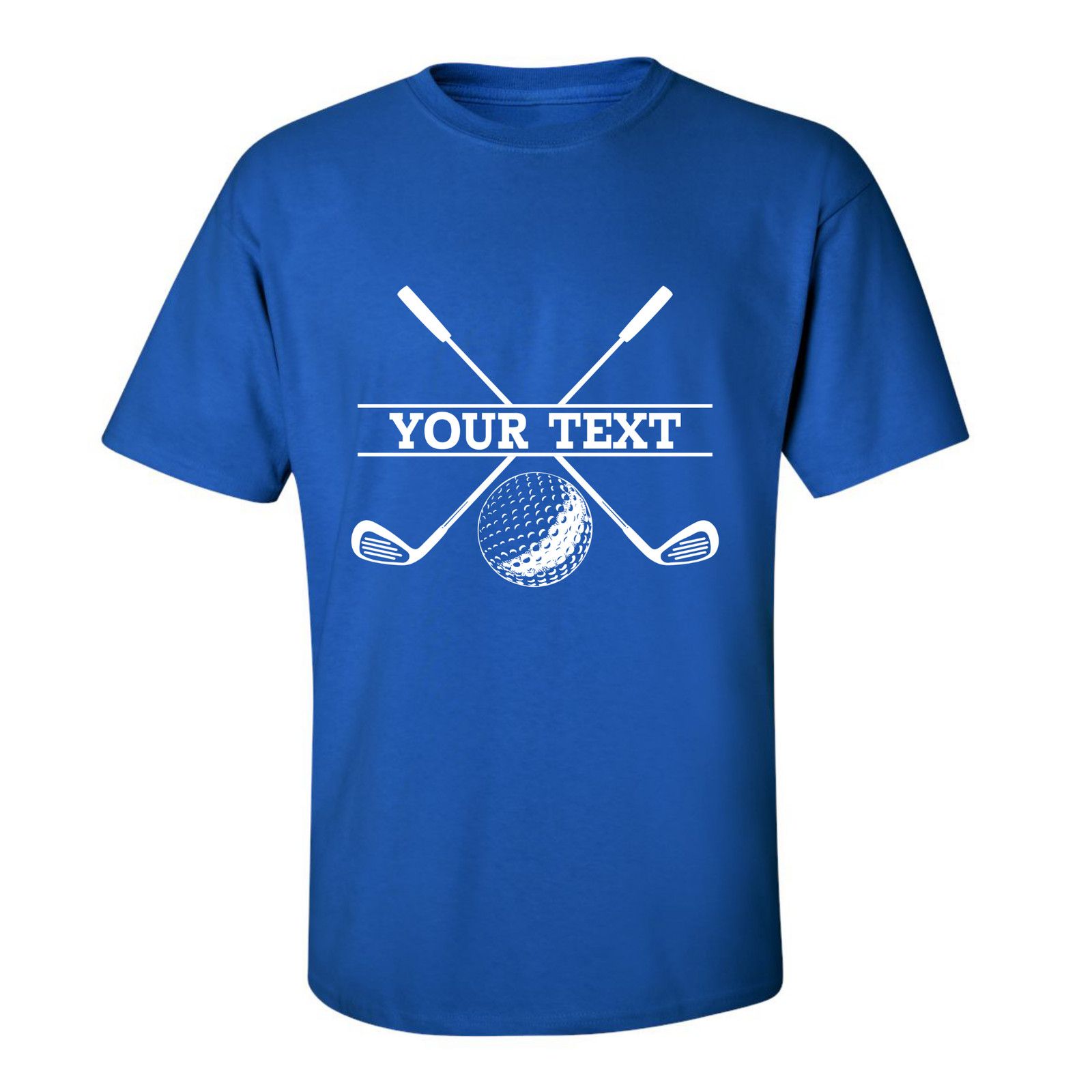 Gildan Personalized Golf Ball Crossed Clubs YOUR NAME T-Shirt Size US L / EU 52-54 / 3 - 22 Thumbnail