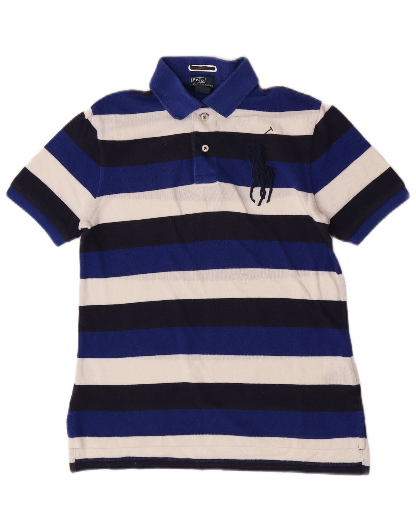 Polo Ralph Lauren Boys Rugby Polo Shirt 10-11 Years Medium Blue Striped Size M / US 6-8 / IT 42-44 - 1 Thumbnail