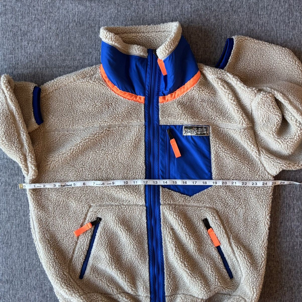 Polo Ralph Lauren Faux-Shearling Zip Jacket Hi-Pile Sherpa Colorblock Fleece Size US M / EU 48-50 / 2 - 10 Thumbnail