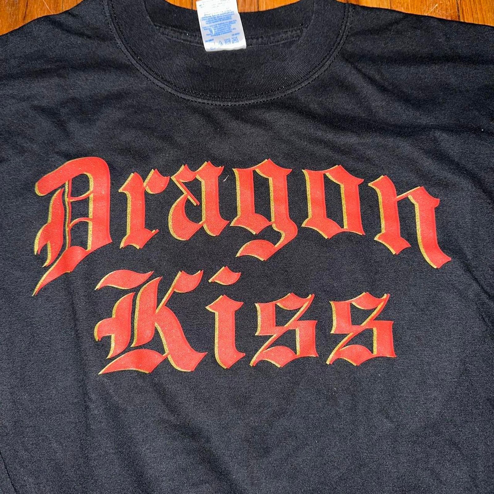 Vintage Vintage Dragon Kiss Flame Skull Long Sleeve Biker Grunge L Size US L / EU 52-54 / 3 - 4 Thumbnail