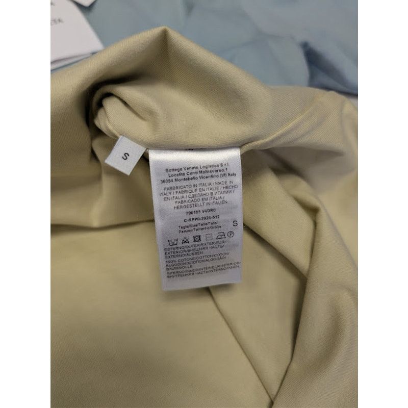 Bottega Veneta o1rshd1 Double Layer Light Cotton Polo Shirt in Stone Blue Size US S / EU 44-46 / 1 - 16 Thumbnail