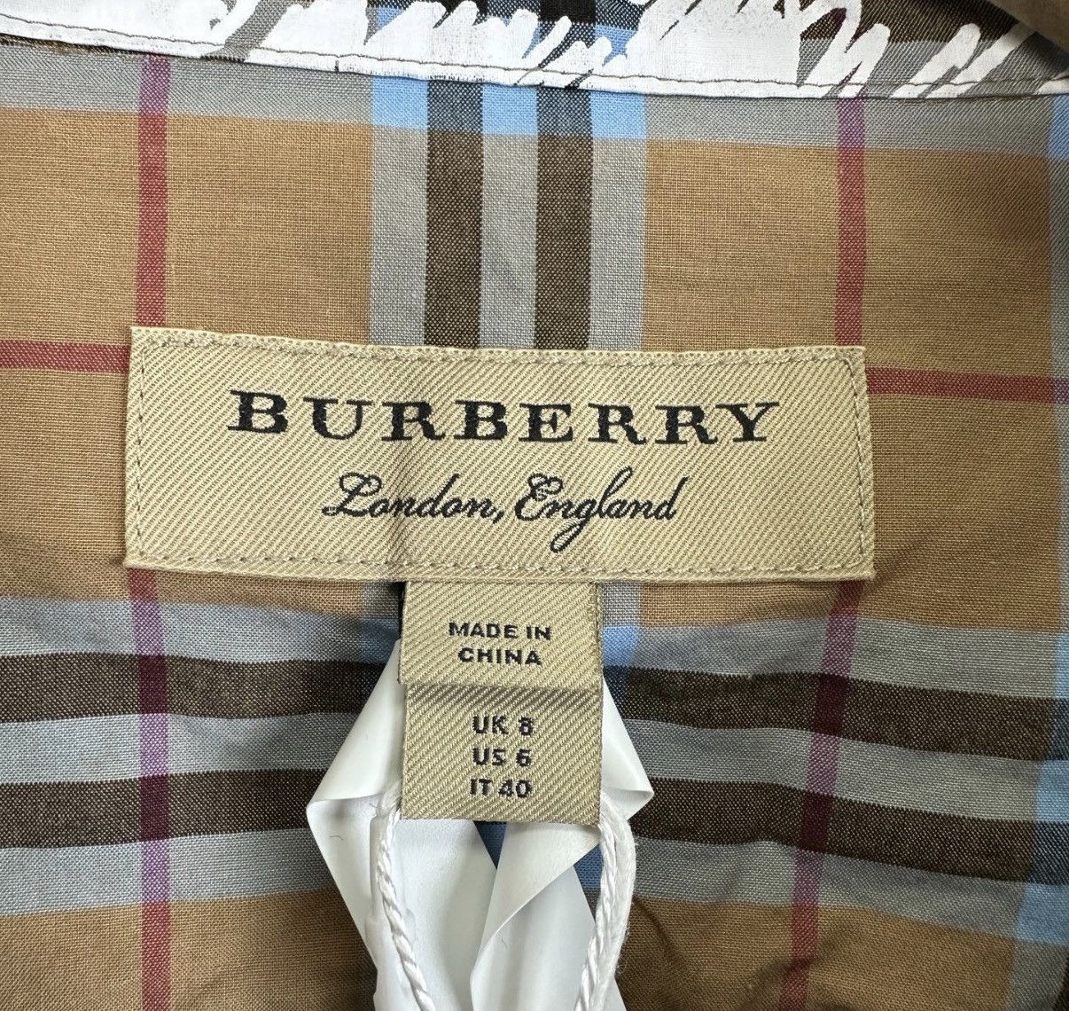 Burberry Burberry Classic Check Graffiti Loose Short Sleeve Shirt K12 Size S / US 4 / IT 40 - 4 Thumbnail