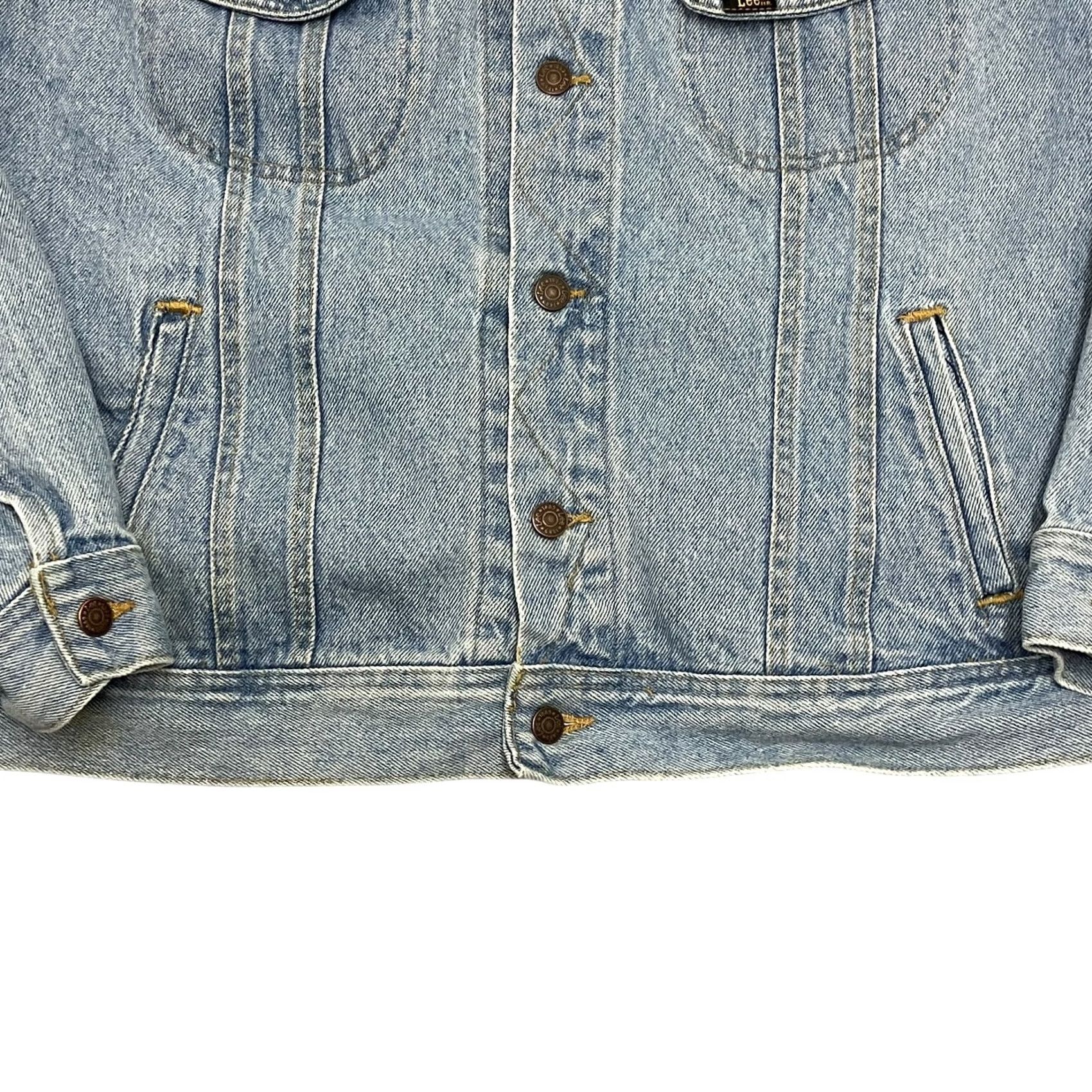 Lee Vintage Lee Jacket XL Blue Denim Trucker Western Made in USA Mens Size US XL / EU 56 / 4 - 3 Thumbnail