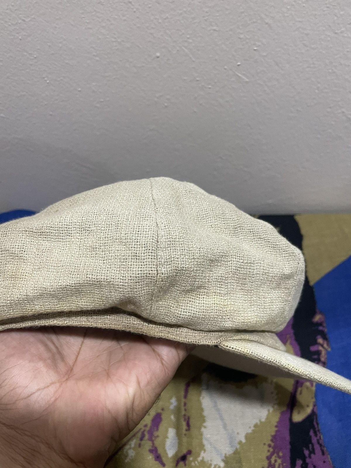 CA4LA CA4LA Japanese brand Plaid Baker Boy Cap Linen Newsboy Hat Size ONE SIZE - 4 Thumbnail