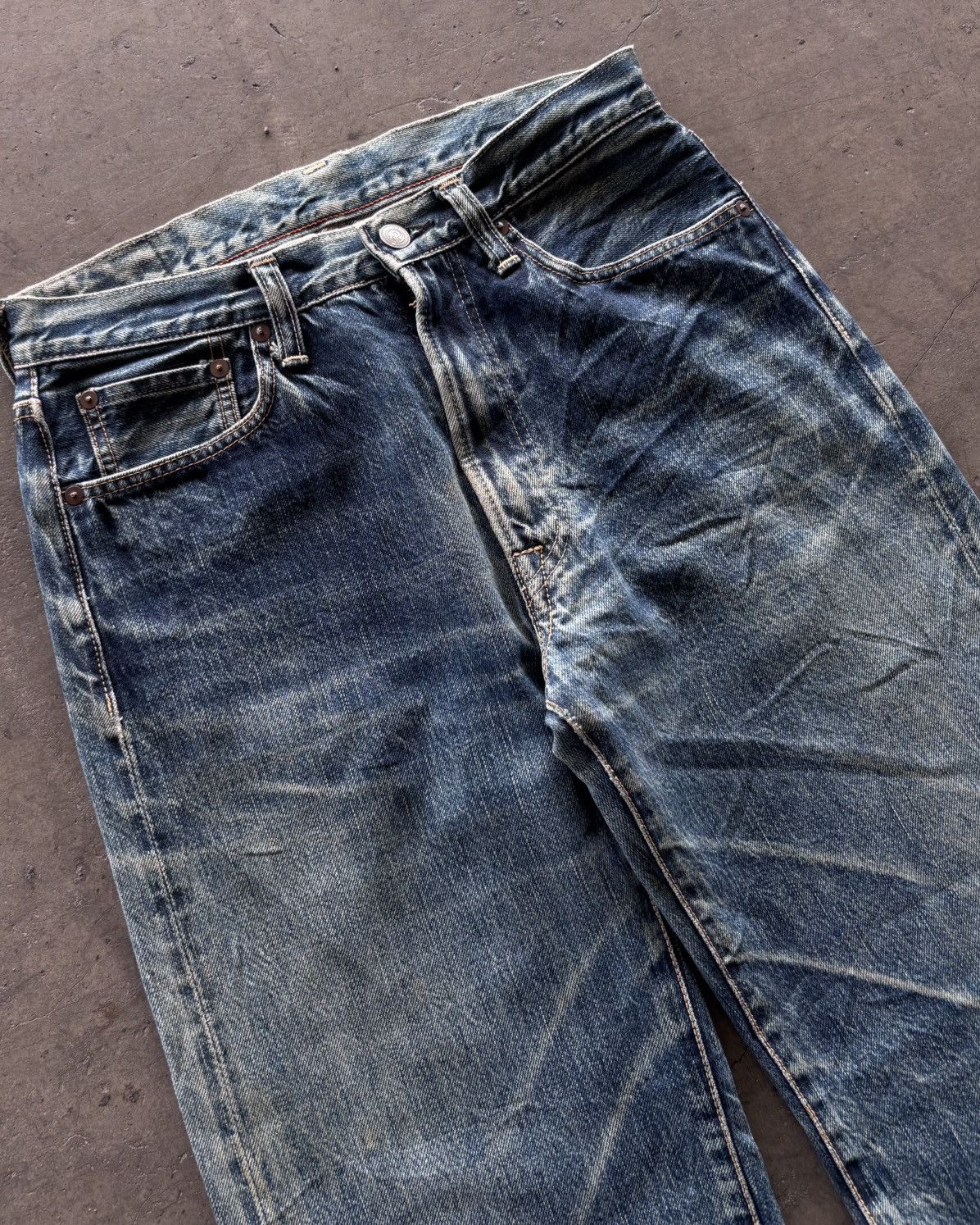 45rpm R by 45rpm Selvedge Washed Denim Jeans Size US 29 - 3 Thumbnail