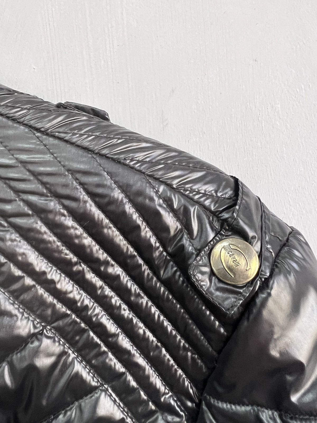 Designer VINTAGE BIKER ROBERTO CAVALLI JACKET LEATHER NYLON BONDAGE Size US XL / EU 56 / 4 - 17 Thumbnail