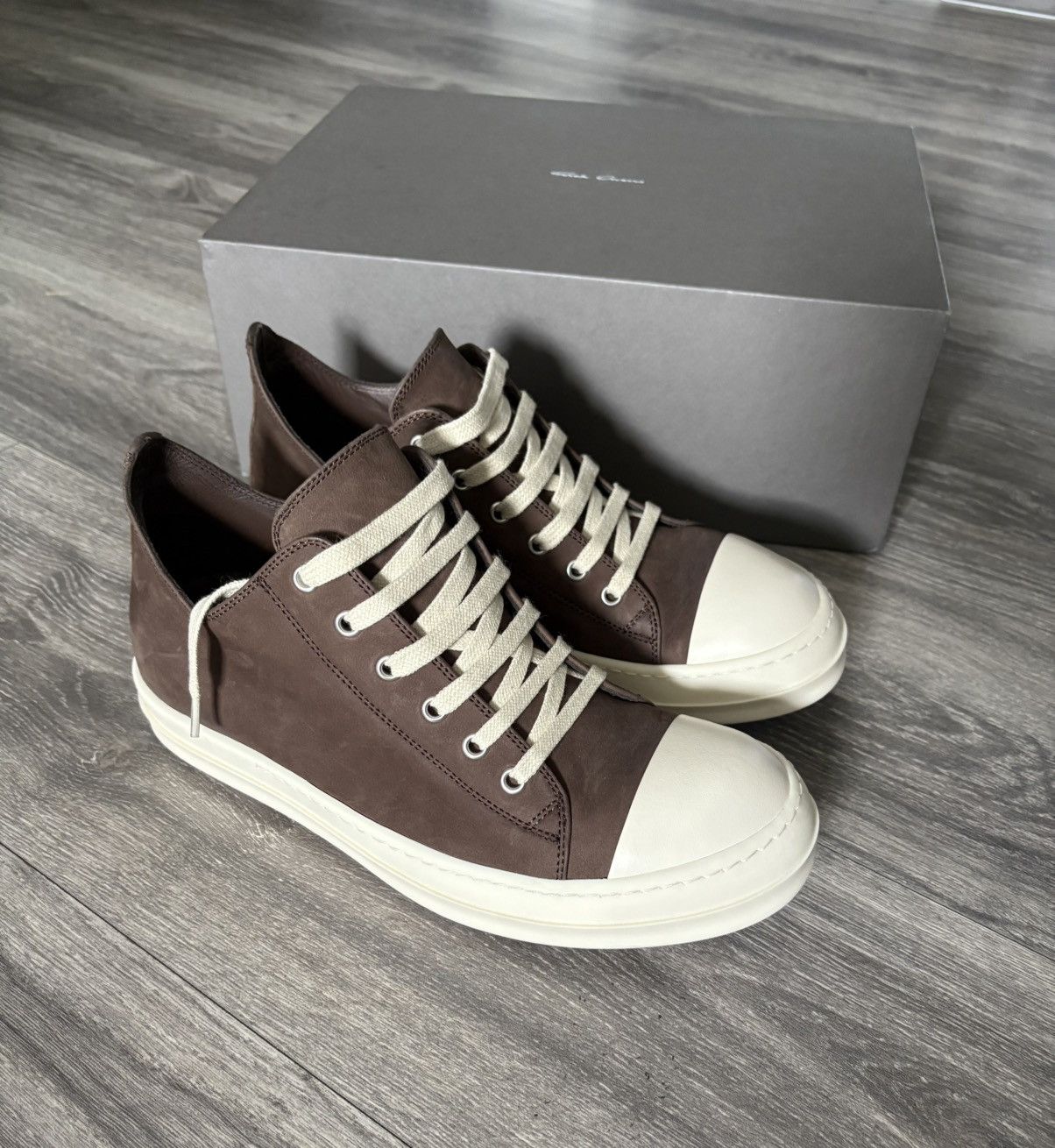 Nylon Rick Owens Ramones Low Top Rick Owens Porterville Brown 