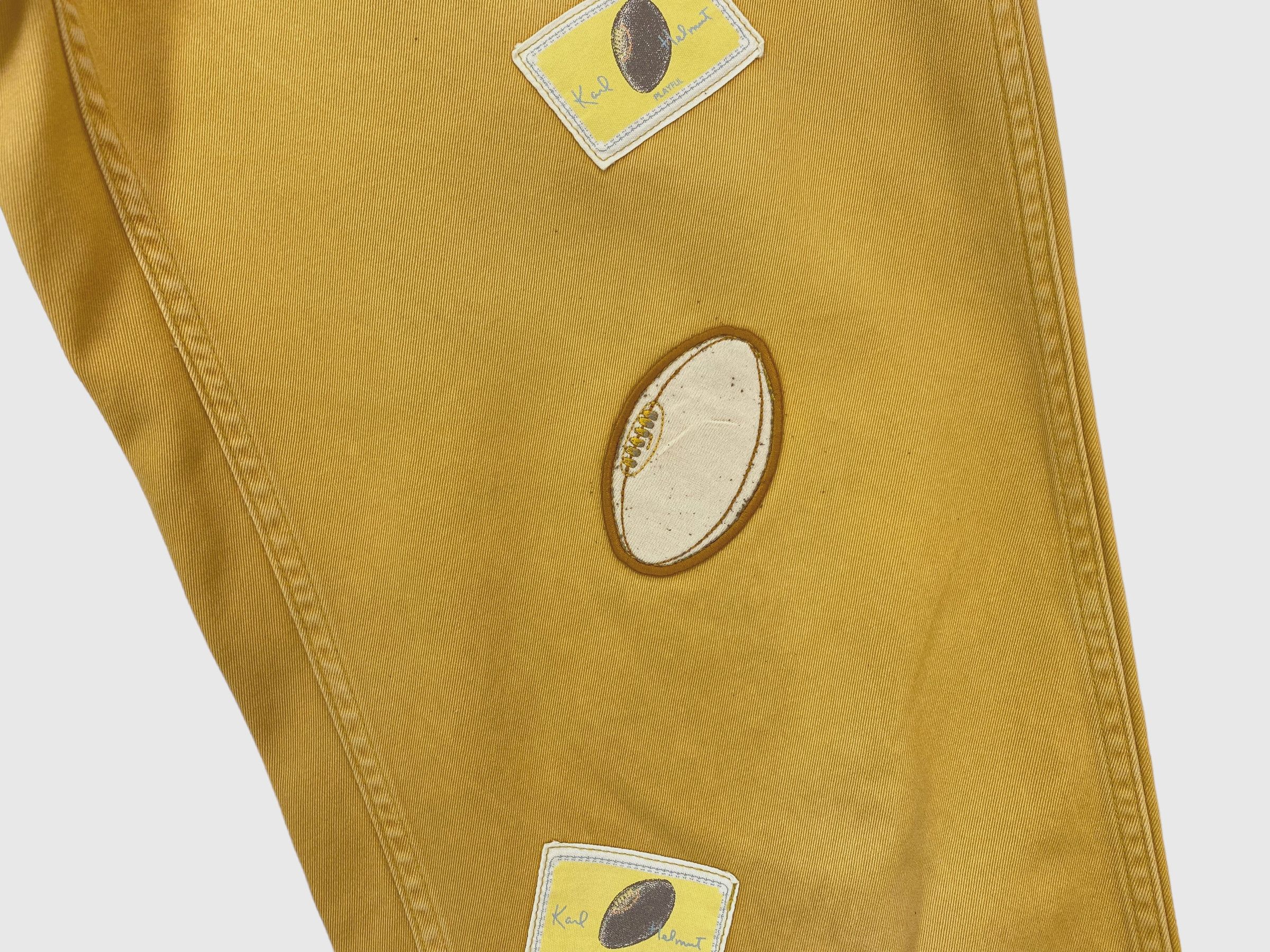 Karl Helmut Karl Helmut Patchwork Yellow Pants ColorBlock Workwear Style Size US 27 - 9 Thumbnail