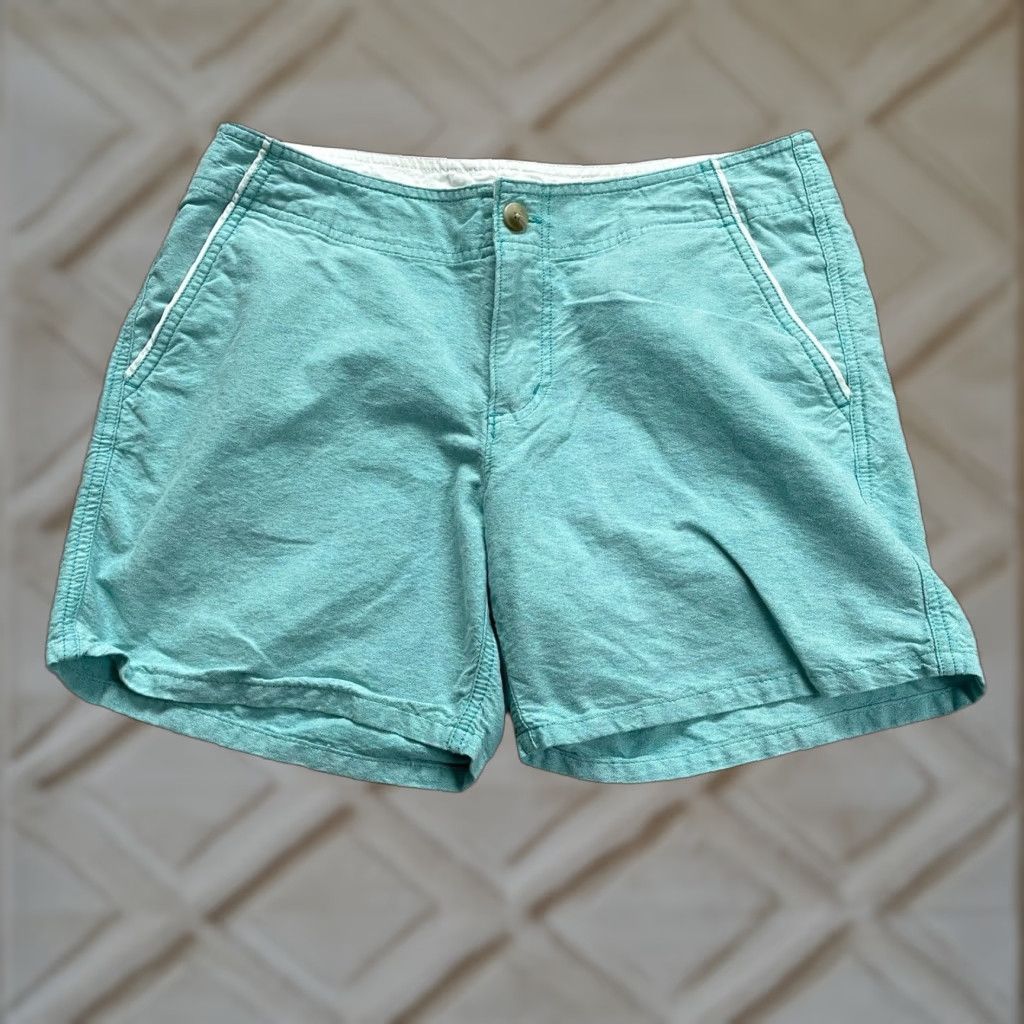 Vintage Columbia Chino Shorts Womens 10 Mint Green Mid Rise Casual Activewear Pockets Size 32" / US 10 / IT 46 - 1 Thumbnail