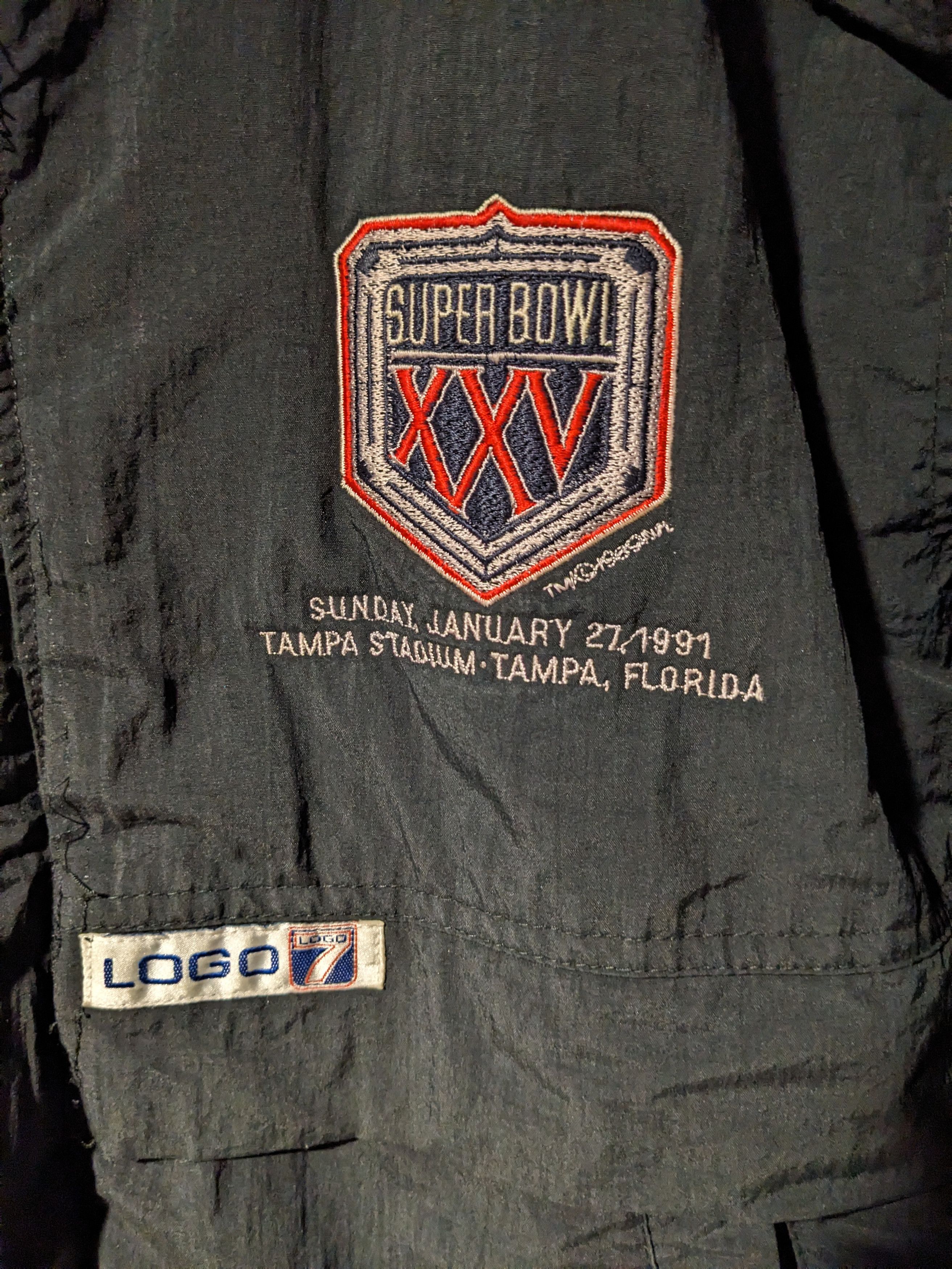 NFL × Vintage Vintage 1991 Super Bowl XXV Tampa Florida Logo 7 Jacket Size US L / EU 52-54 / 3 - 2 Thumbnail