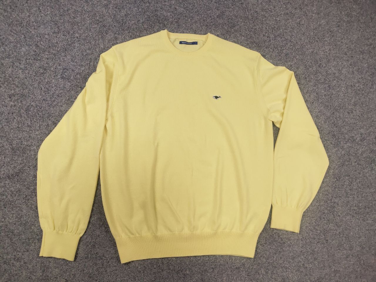 Japanese Brand Neithers Japan Design lemon Yellow Crew neck Jumper logo Size US XL / EU 56 / 4 - 2 Thumbnail