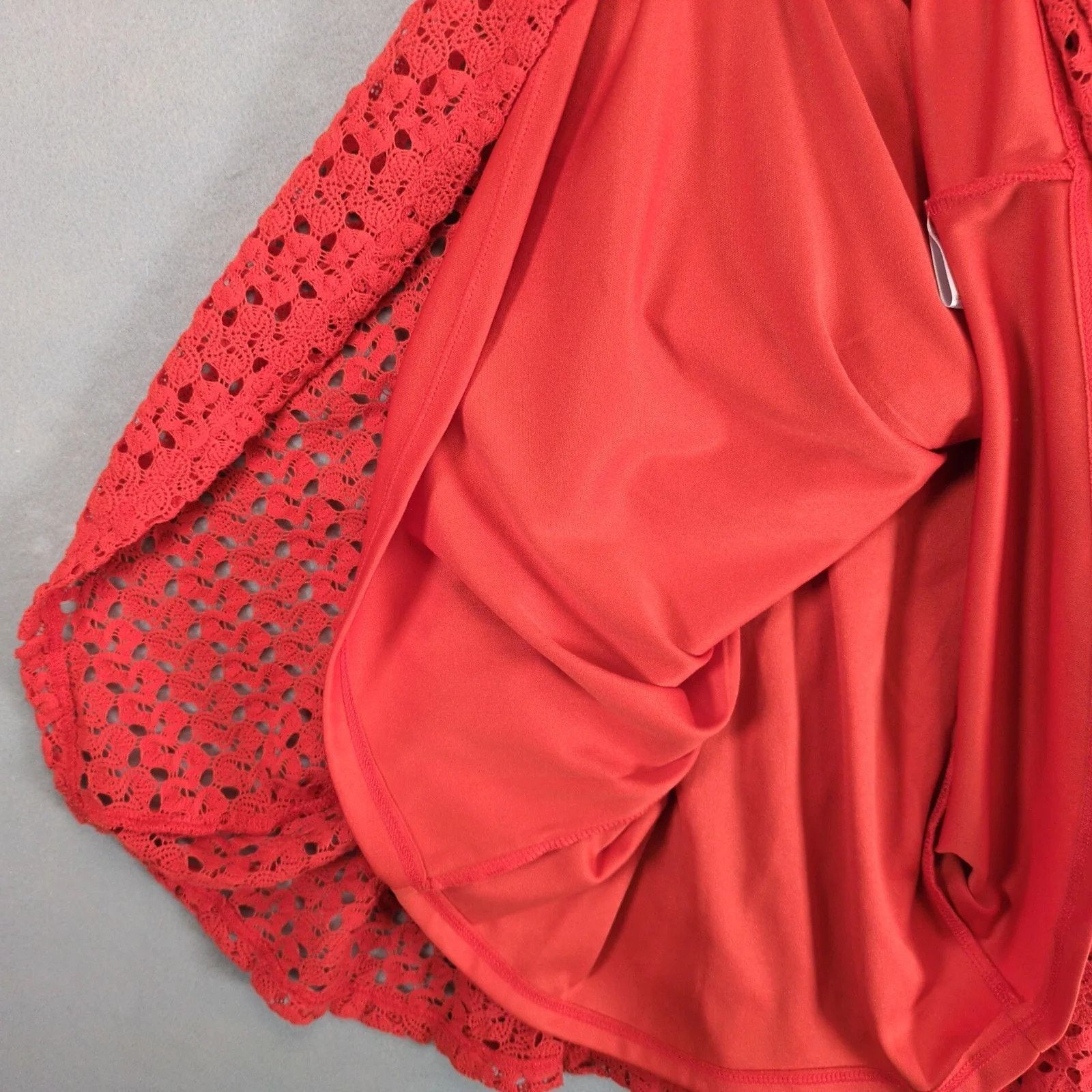 Almost Famous Almost Famous Orange Crochet Lace Skater Mini Dress, XL Size XL / US 12-14 / IT 48-50 - 9 Thumbnail