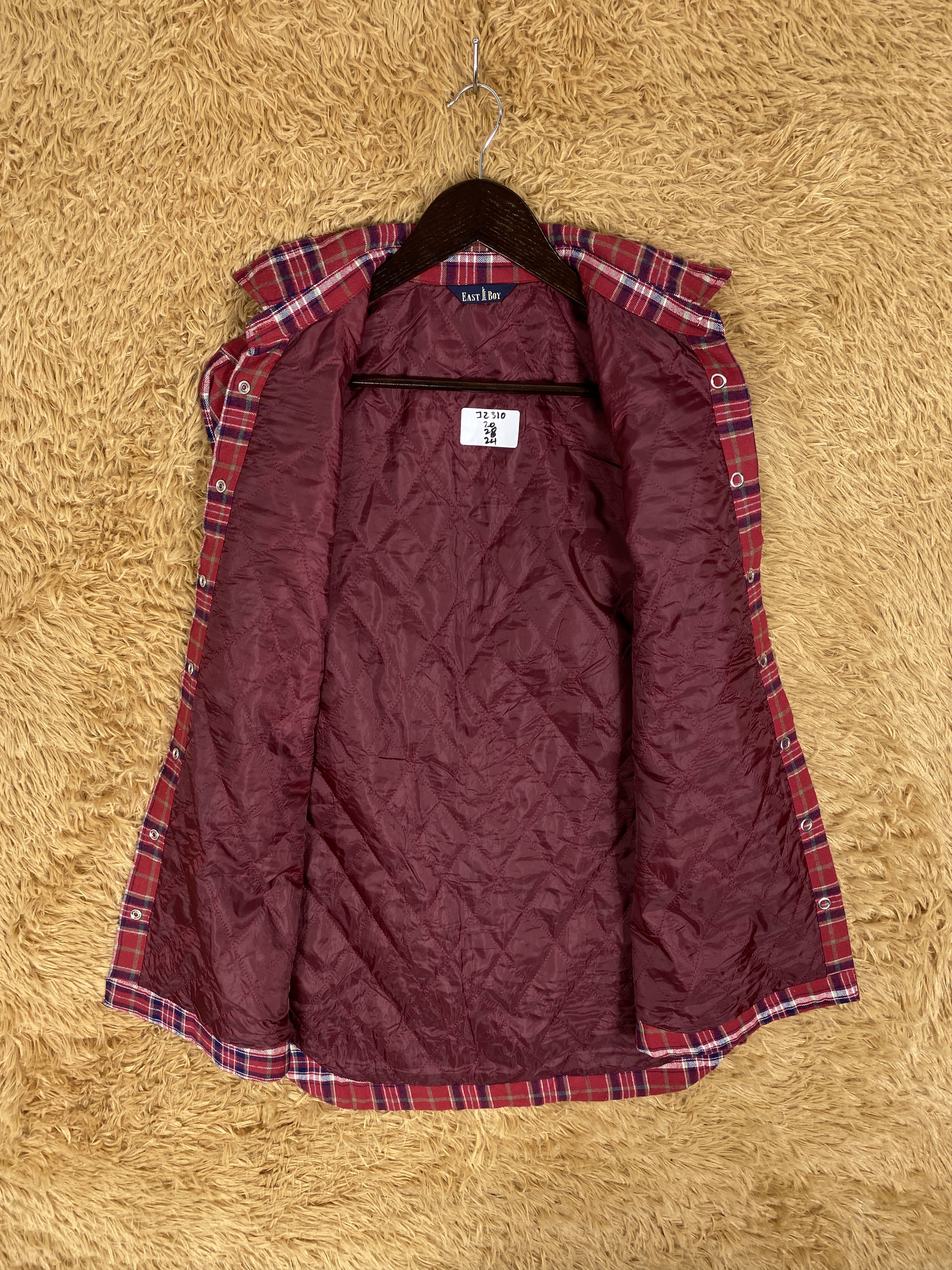 Japanese Brand Vintage East Boy Flannel Quilted Lining Jacket Size US S / EU 44-46 / 1 - 7 Thumbnail