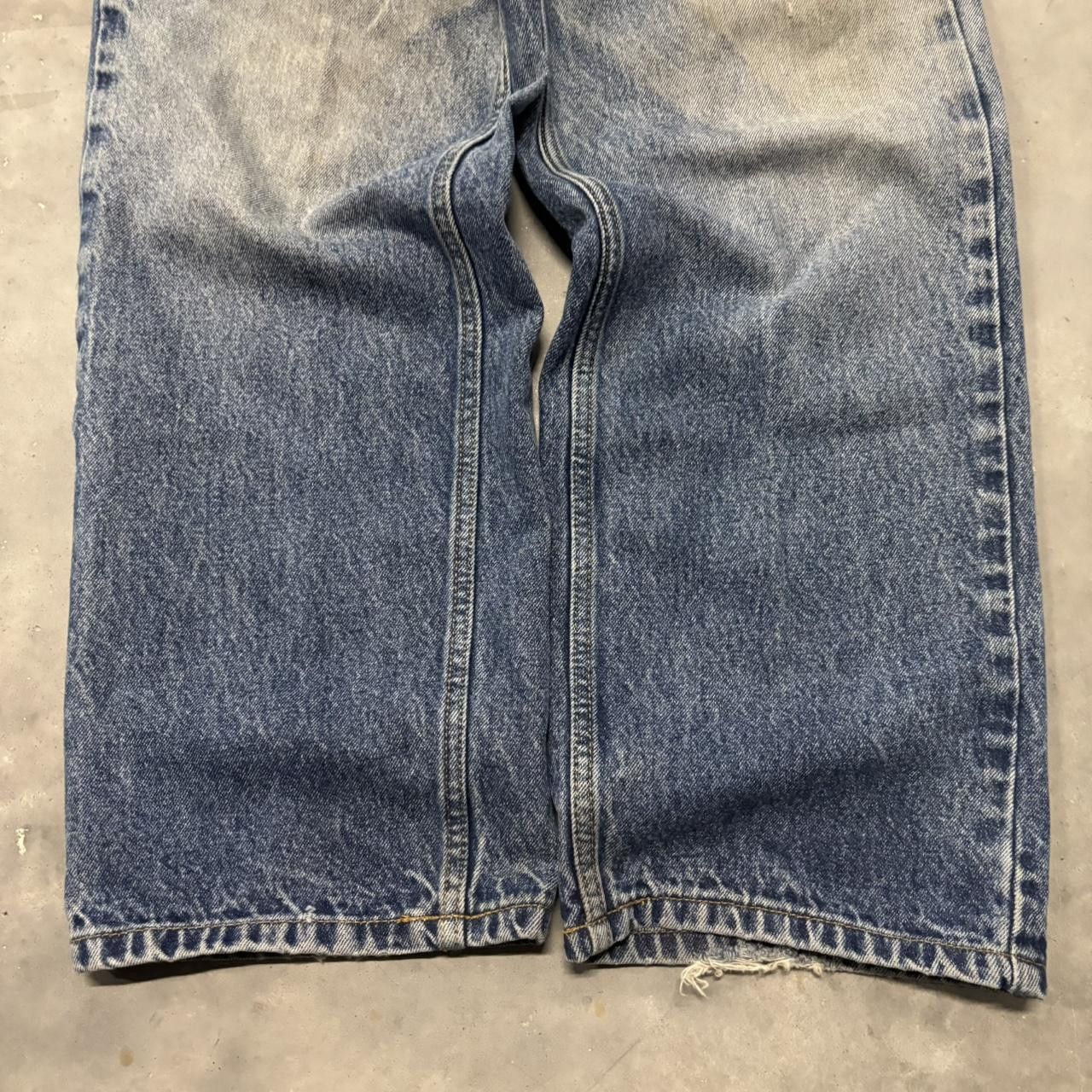 Japanese Brand × Vintage Crazy Vintage Y2K/2000s Grunge Faded Dark Wash Denim Jeans! Size US 36 / EU 52 - 6 Thumbnail