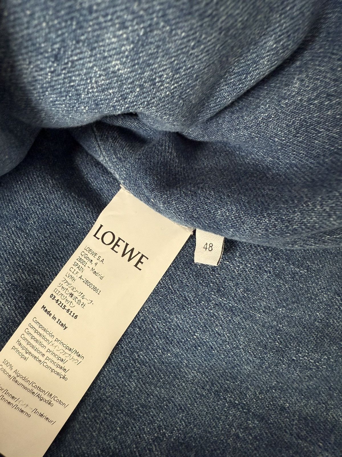 Loewe Loewe Denim Padded Oversized Shirt Jacket 48 Size US M / EU 48-50 / 2 - 5 Thumbnail