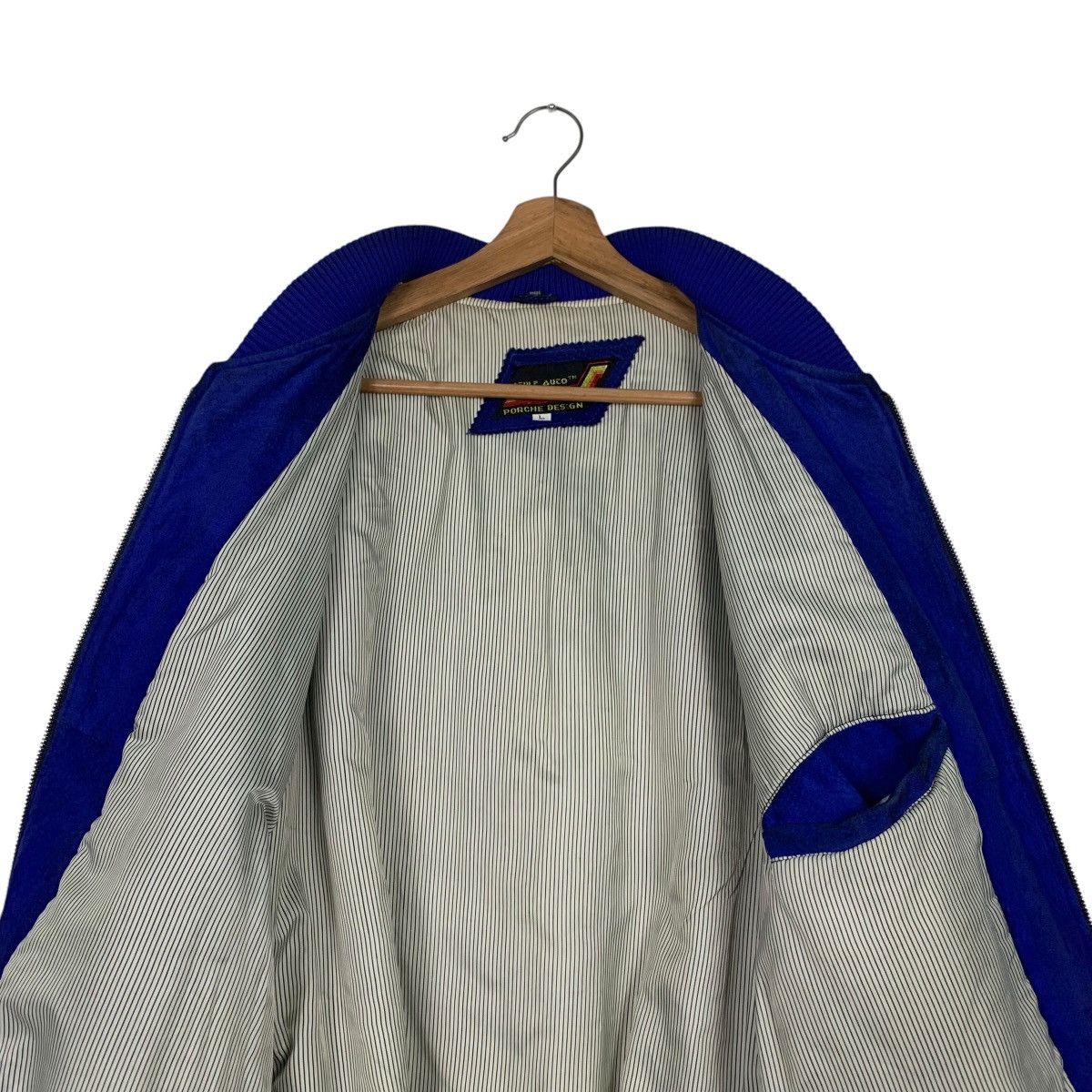 Vintage PORCHE DESIGN Big Logo Blue Bomber Jacket #2516-C114 Size US L / EU 52-54 / 3 - 12 Thumbnail