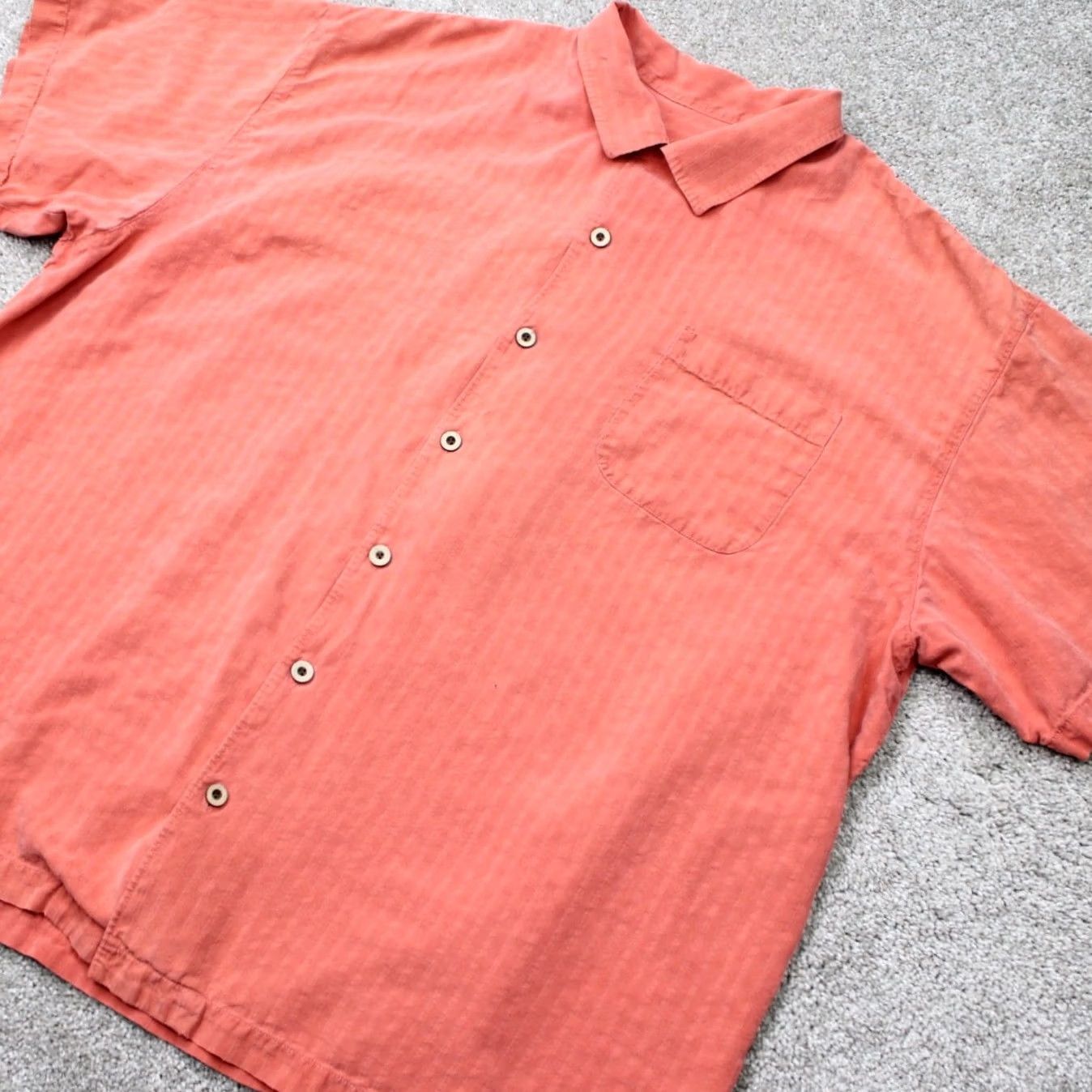 Tommy Bahama Tommy Bahama Camp Shirt Mens 2XL XXL Red Silk Short Sleeve Button-Up Casual Shirt Size US XXL / EU 58 / 5 - 7 Thumbnail