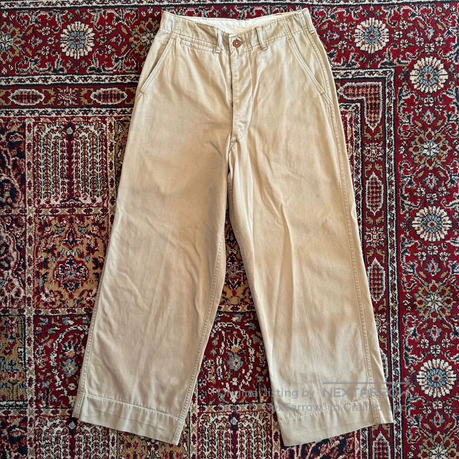 Vintage Vintage 50s US Army Chino Pants. Size US 26 / EU 42 - 1 Thumbnail