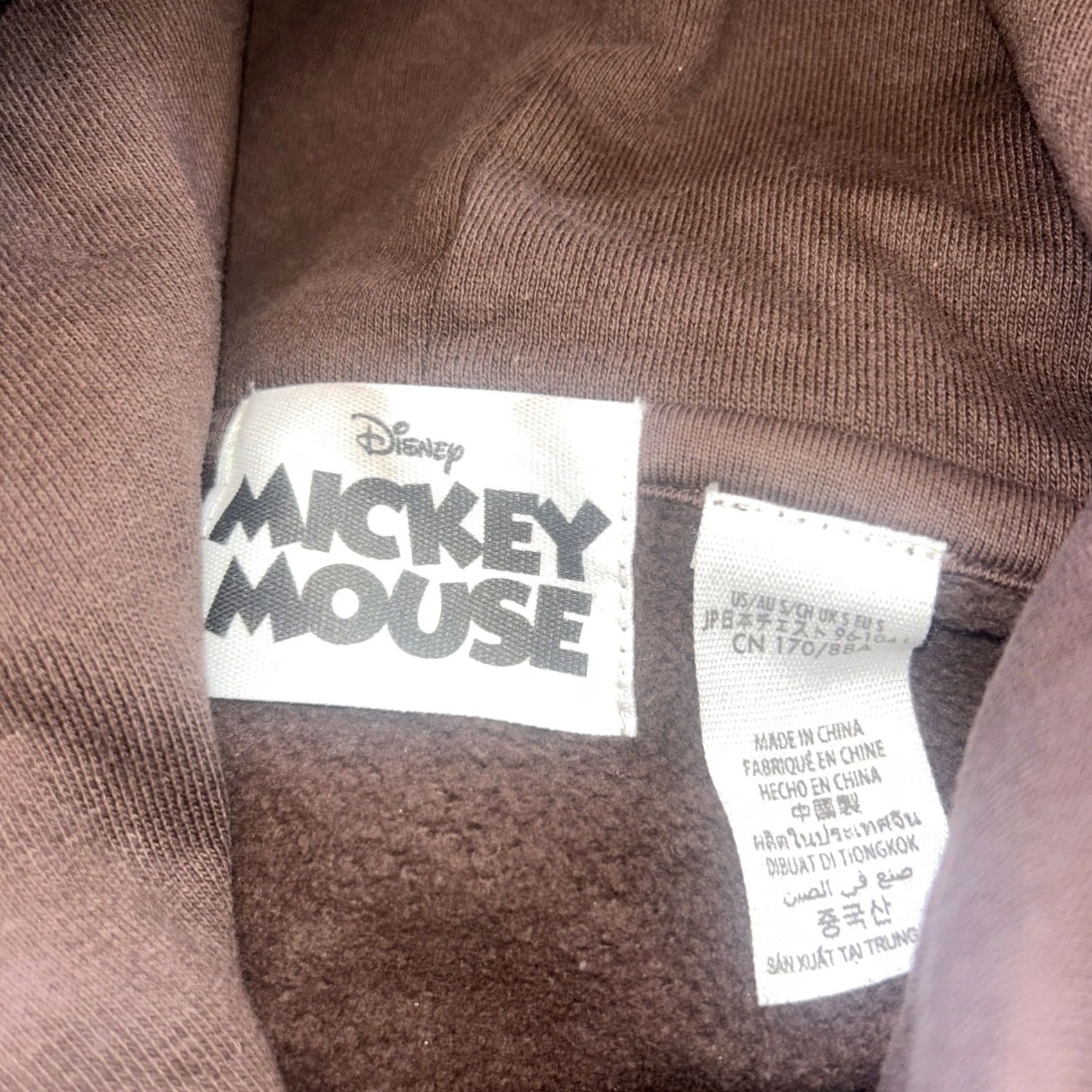 Disney Disney Mickey Mouse Brown Embroidered Hoodie Sweatshirt - Small Size S / US 4 / IT 40 - 3 Thumbnail