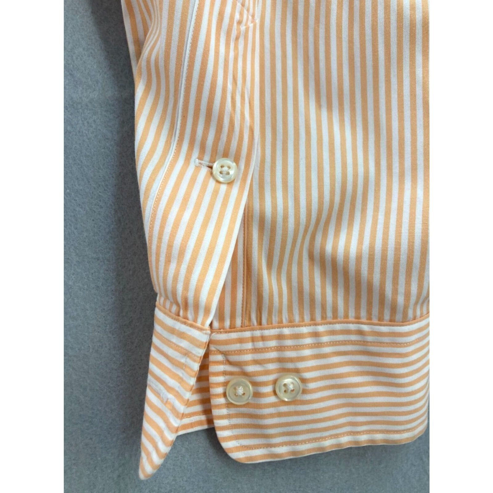 Ralph Lauren Vintage Ralph Lauren Shirt Mens 17.5 Long Sleeve Button Up Striped Orange 90s Classic Preppy Size US XL / EU 56 / 4 - 2 Thumbnail