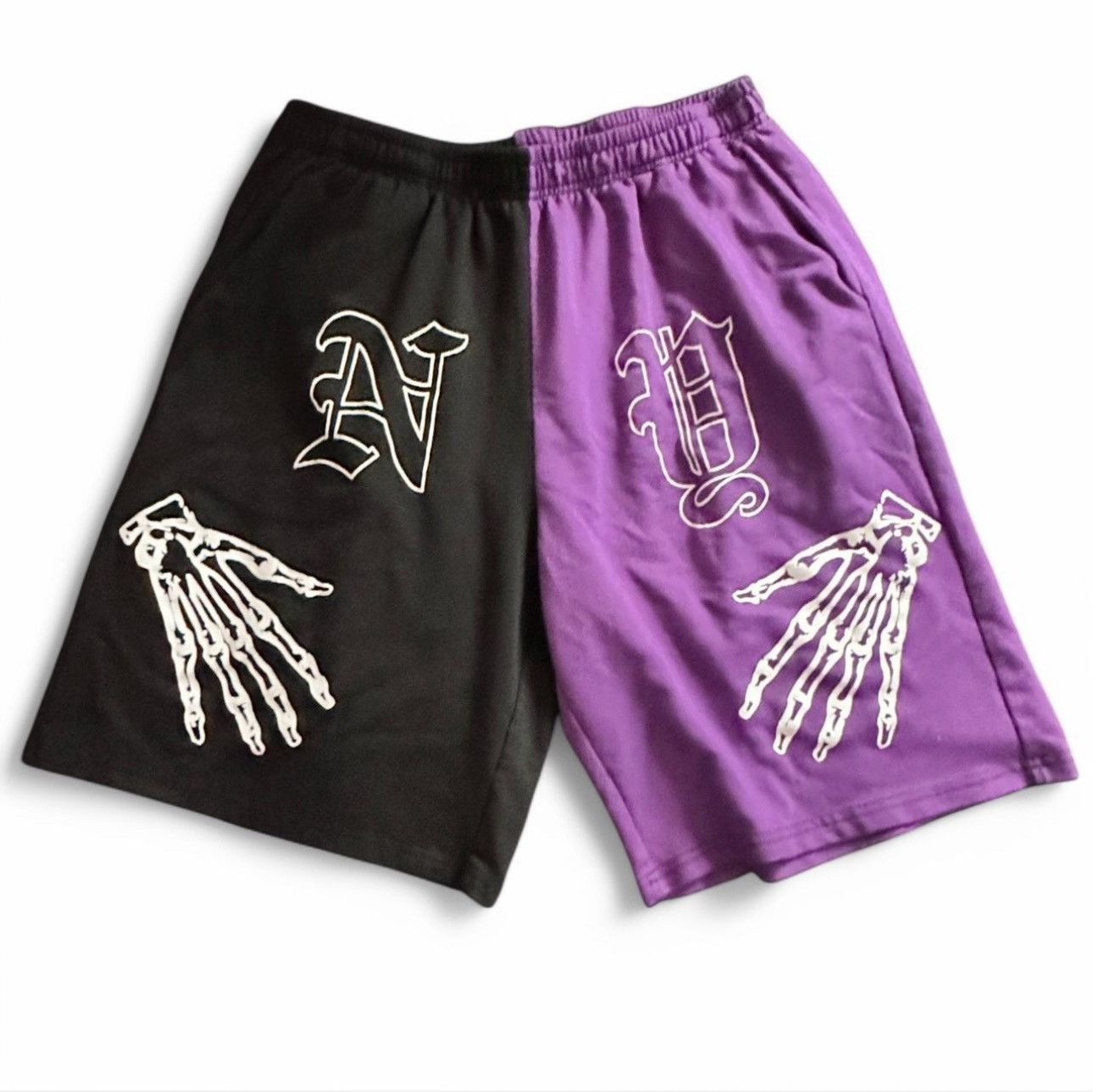 Other Purple and black skeleton shorts Size US 38 / EU 54 - 1 Thumbnail