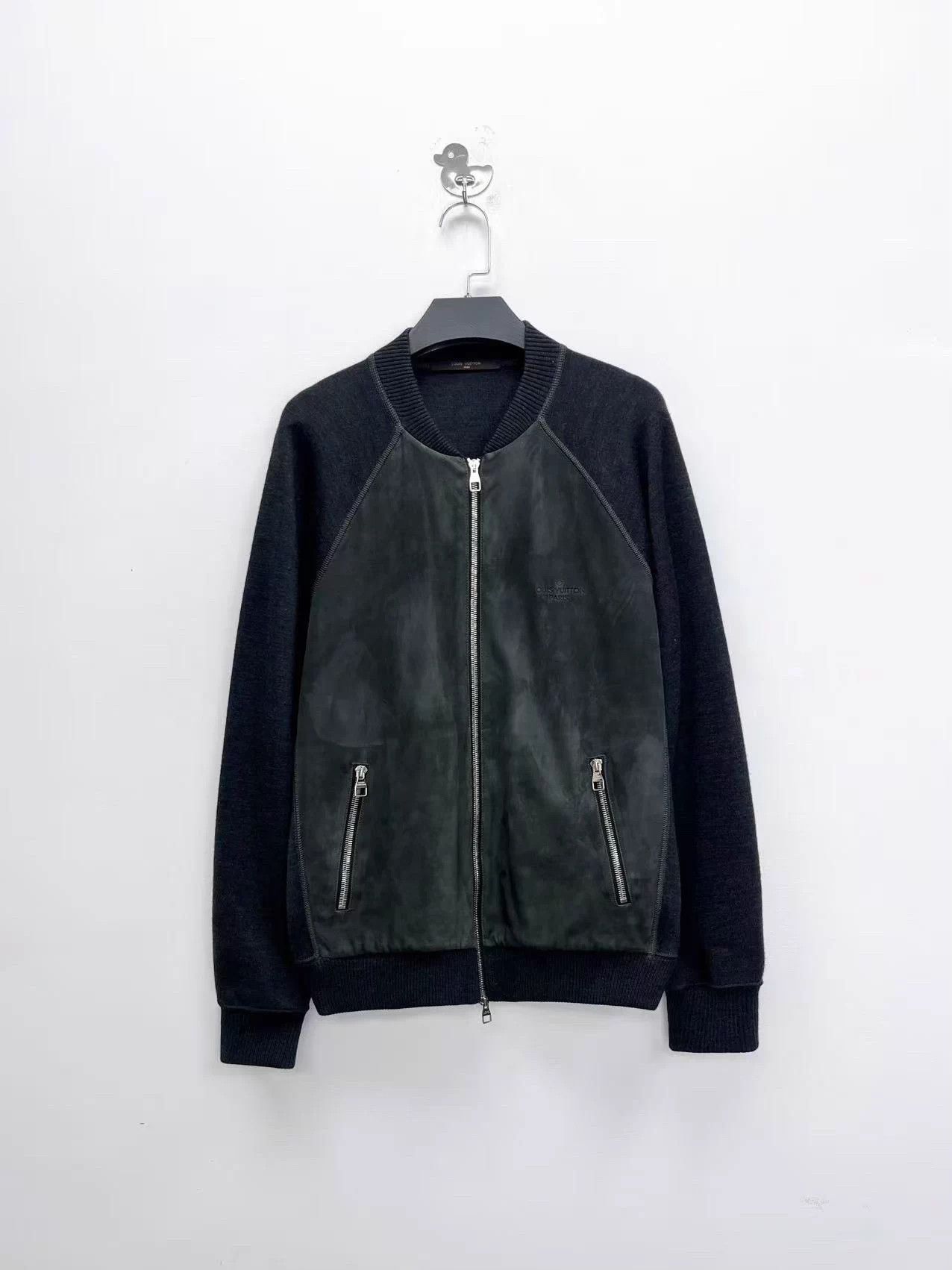Louis Vuitton Louis Vuitton Black Gray Leather Jacket M Unisex Size US M / EU 48-50 / 2 - 1 Thumbnail