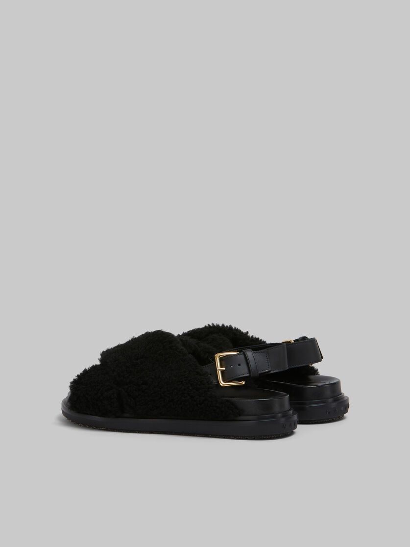 Marni o1w1db11225 Fussbett Shearling Sandals in Black Size US 5 / IT 35 - 3 Thumbnail