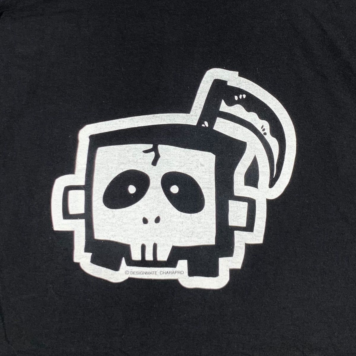 Vintage DESIGNMATE CHARAPRO TOPPAN Illustration Skull Tee Shirt Size US L / EU 52-54 / 3 - 5 Thumbnail
