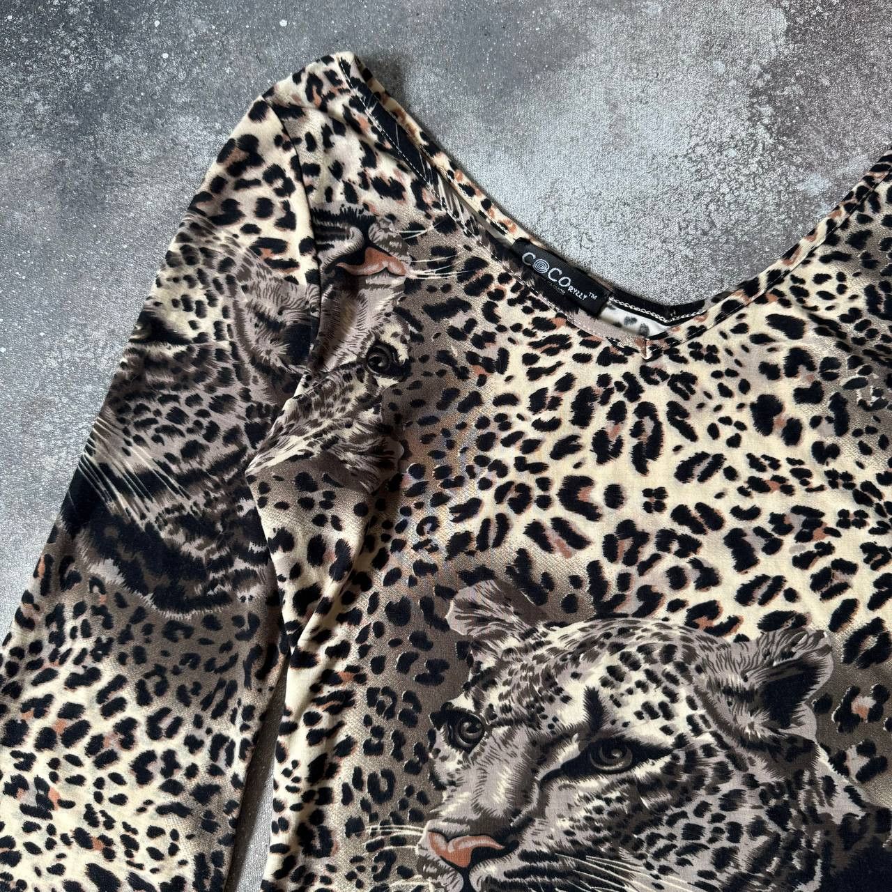 20471120 × If Six Was Nine × Japanese Brand Amazing Leopard Print Vintage Long Sleeve Top Size M / US 6-8 / IT 42-44 - 2 Thumbnail