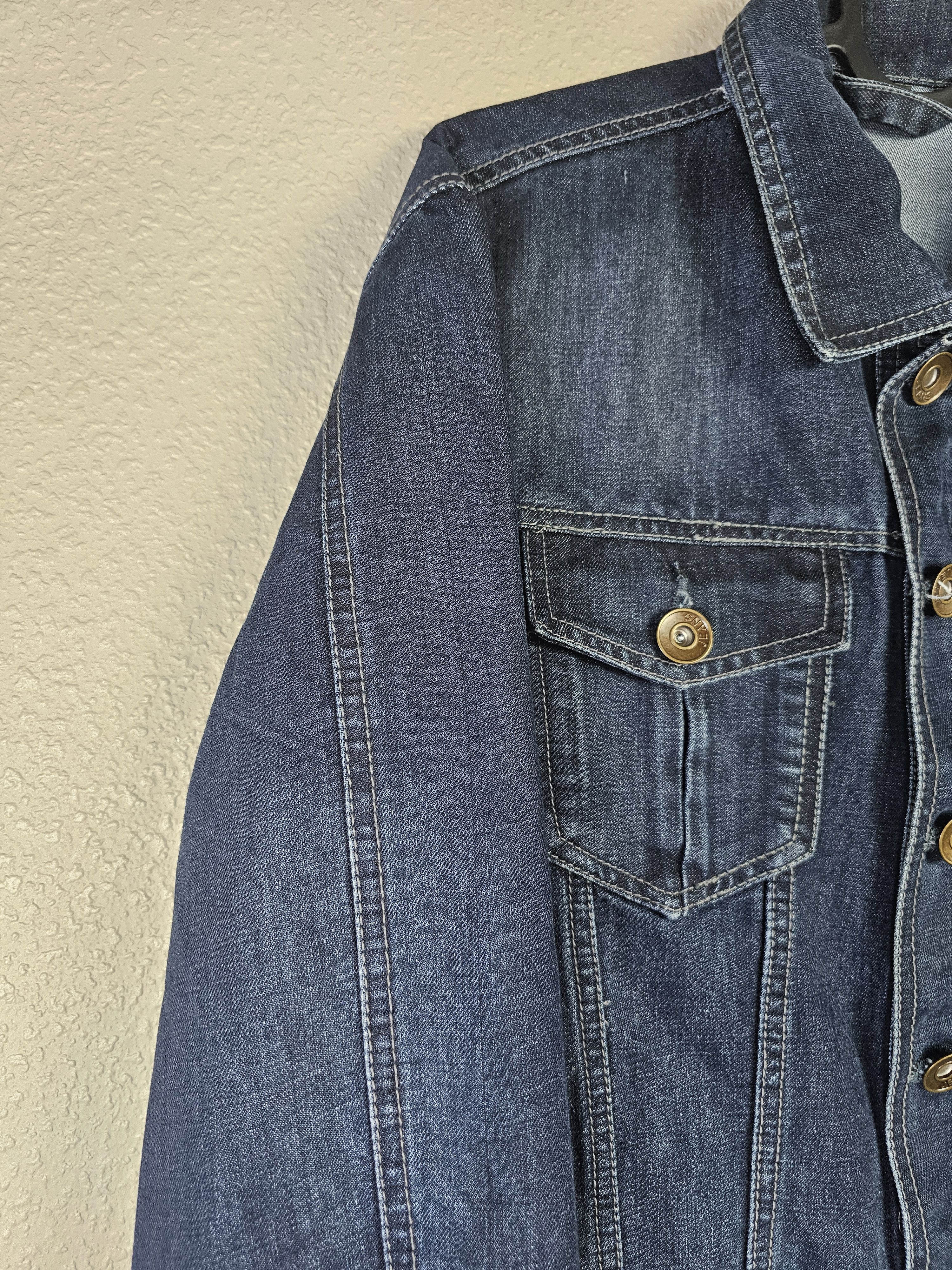 DHL Vintage Y2K DHL Embroidered Denim Jacket (Vetements Style) Size L / US 10 / IT 46 - 6 Thumbnail