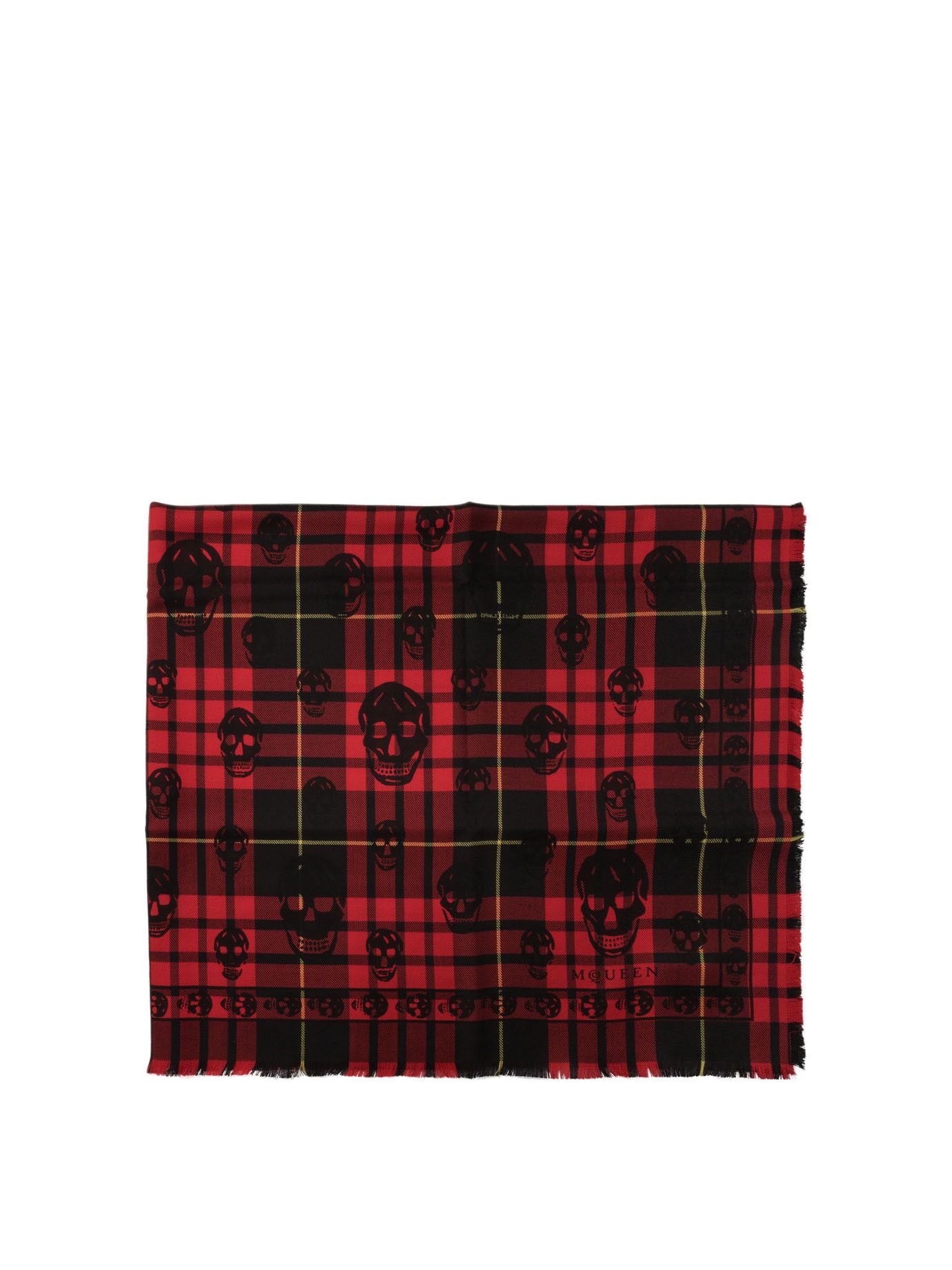Alexander McQueen Tartan Skull Foulard Size ONE SIZE - 1 Thumbnail