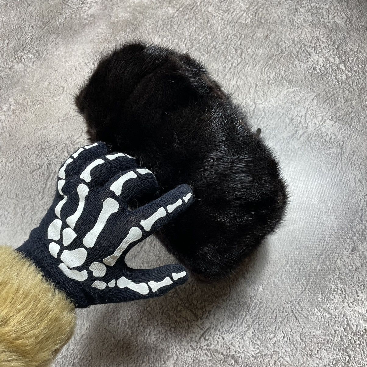 Vintage Vintage 90s Mohair Fuzzy Beanie Black Ushanka Hat Grunge OS Size ONE SIZE - 6 Thumbnail