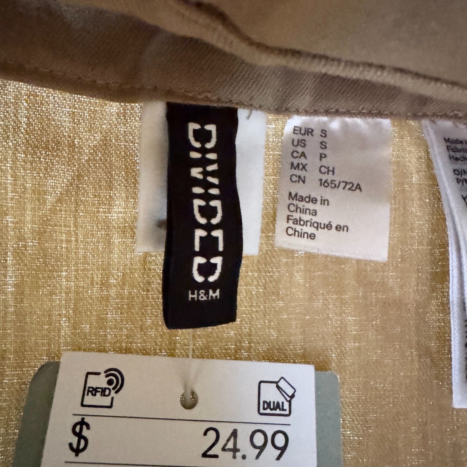 H&M H&M Divided Skirt Size Small Tan Linen Mini Pockets Business Size 32" / US 10 / IT 46 - 5 Thumbnail