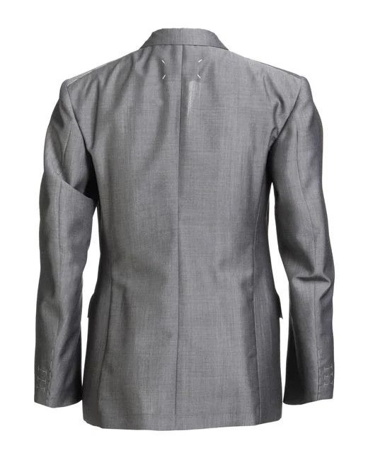 Maison Margiela o1loc1c1125 Double Breasted Jacket in Grey Size US L / EU 52-54 / 3 - 2 Thumbnail