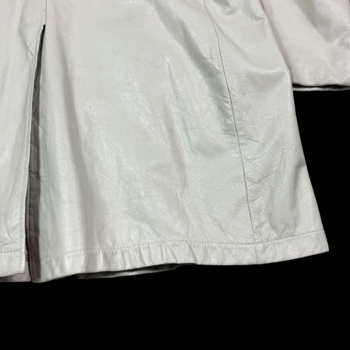 Vintage Vintage GraIs White Trench Coat Leather Jacket Men's 44 Size US L / EU 52-54 / 3 - 8 Thumbnail
