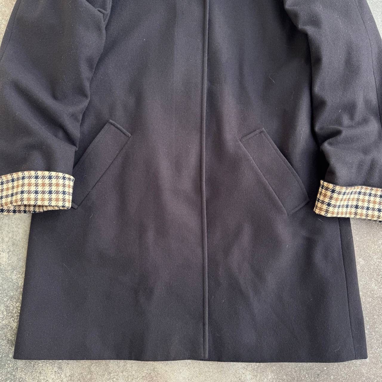 Aquascutum × Vintage 80s Aquascutum Limited Vintage Navy Wool Trench Coat Size L / US 10 / IT 46 - 8 Thumbnail
