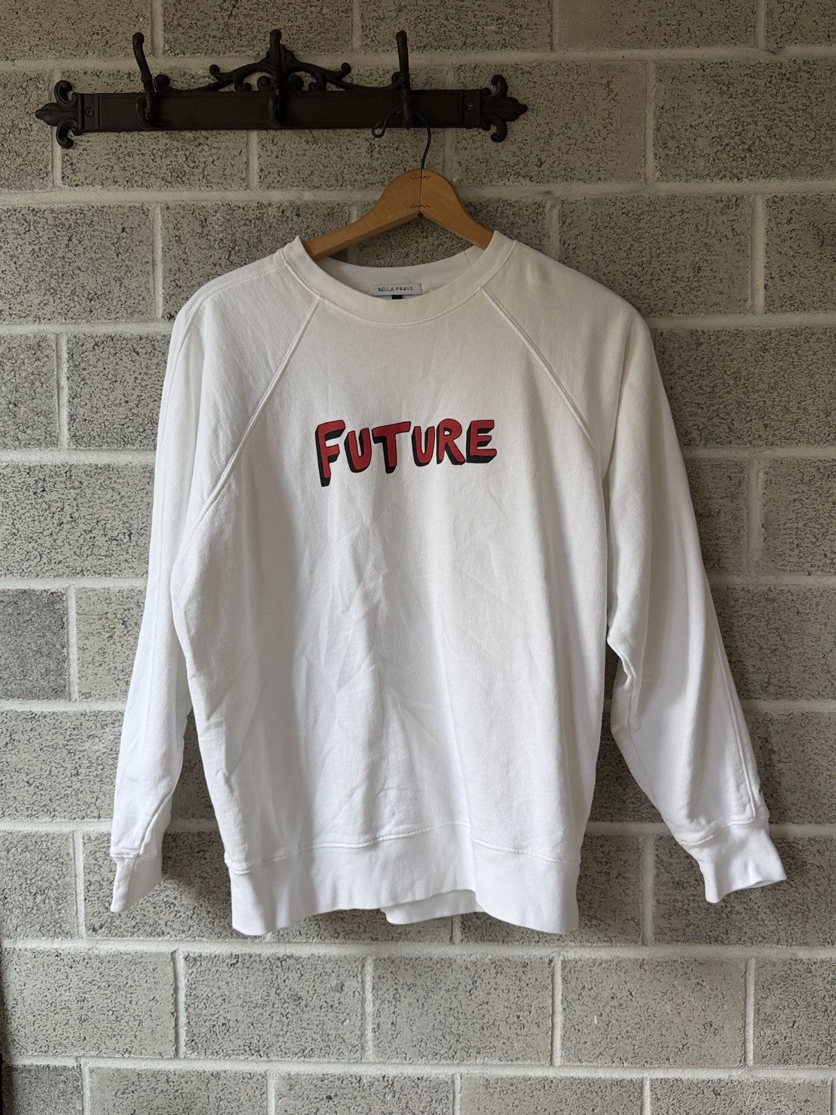 Bella Freud Bella Freud White Future Sweatshirt Size L / US 10 / IT 46 - 1 Thumbnail