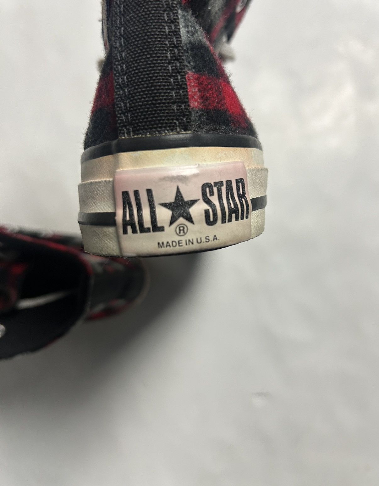 Converse × Vintage Vintage 80/90’s Converse Wool Plaid Chuck Taylor Size US 5 / IT 35 - 5 Thumbnail