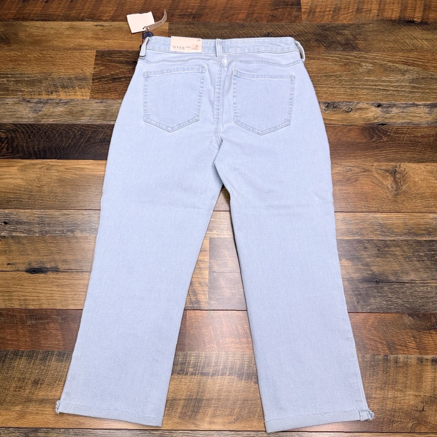 NYDJ NYDJ Chloe Capri Jeans Womens 2P Petite Blue Cuffed Stretch New Denim 5-Pocket Jeans Womens Petite Size 26" / US 2 / IT 38 - 2 Thumbnail