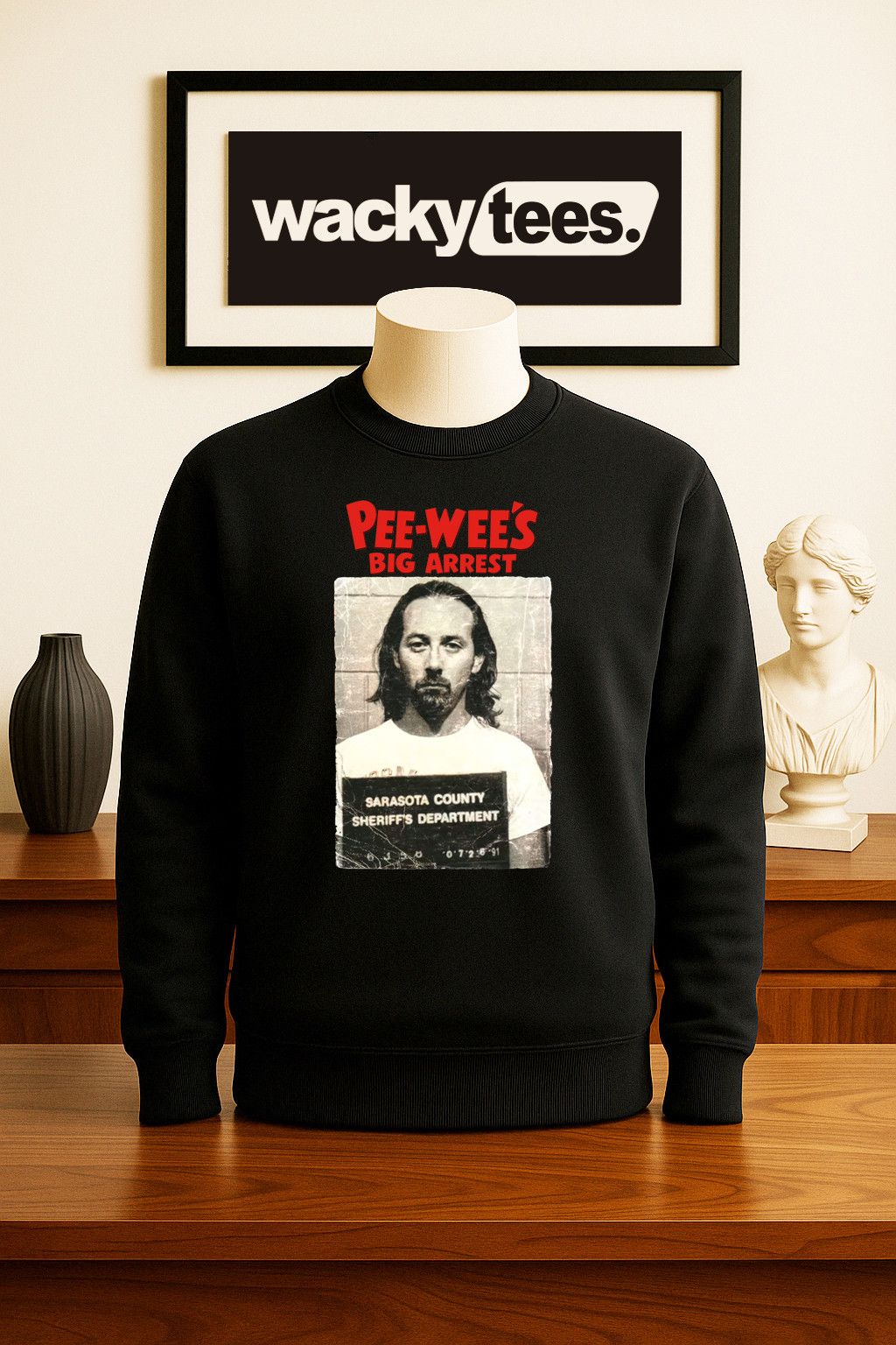 Other Pee Wees Big Arrest Paul Reubens Mugshot 80s Tee Shirt Size US L / EU 52-54 / 3 - 3 Thumbnail