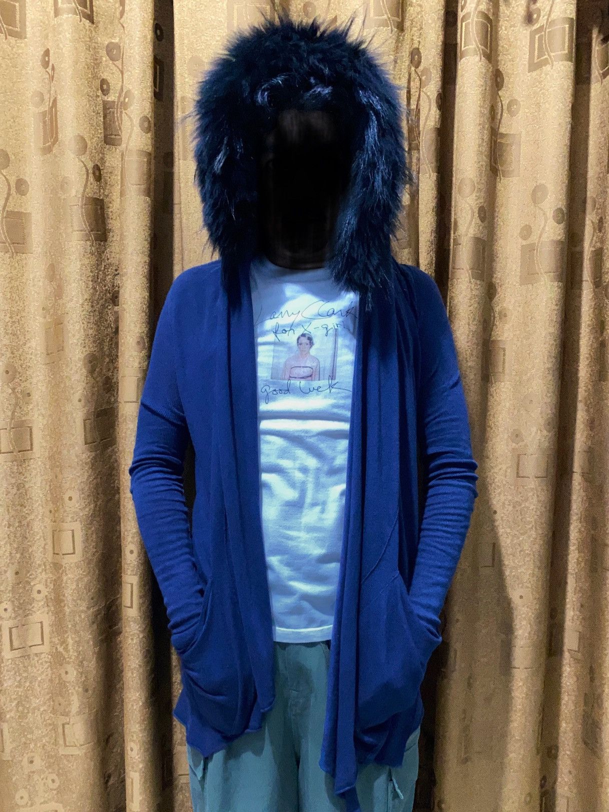 If Six Was Nine Asymmetric Fur Long Cardigan Lgb Yohji Style Size US M / EU 48-50 / 2 - 15 Thumbnail