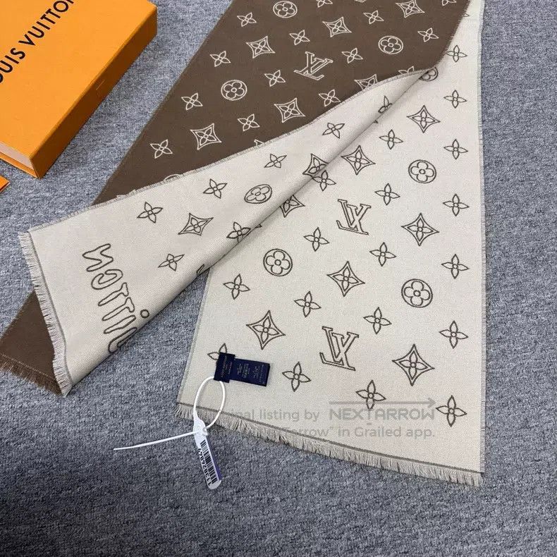 Louis Vuitton Louis Vuitton Reversible presbyopic wool scarf Size ONE SIZE - 3 Thumbnail