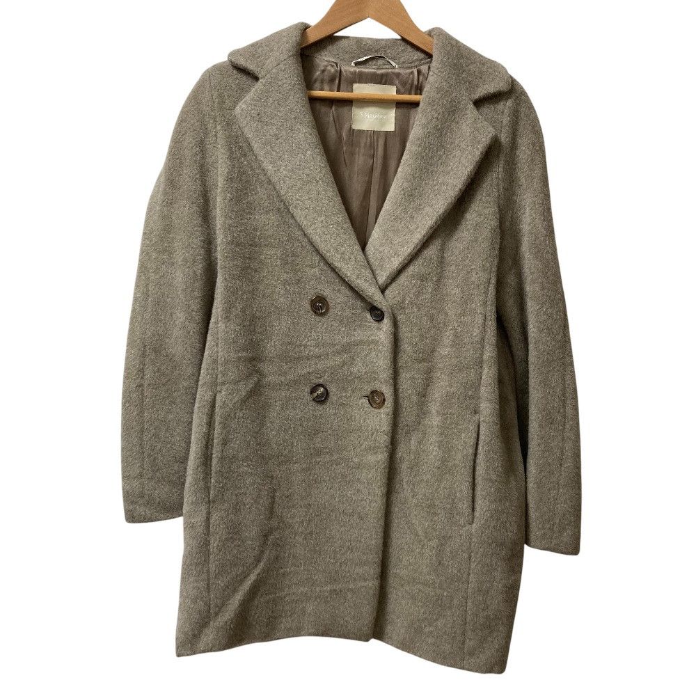 Max Mara Max Mara S Max Mara Alpaca Double-Breasted Shaggy Coat Fur Outerwear DUTY FREE for USA Size ONE SIZE - 1 Thumbnail