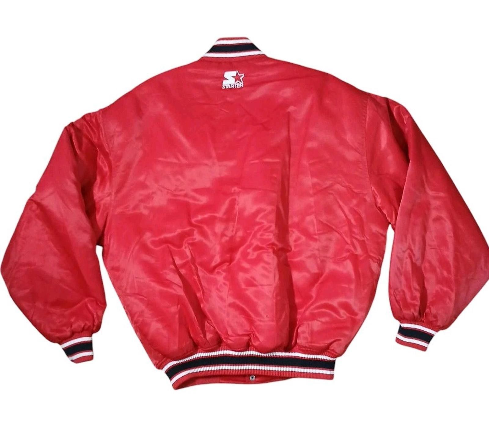 Starter STARTER NEBRASKA CORN HUSKERS Sz M Red Satin Bomber Jacket Size US M / EU 48-50 / 2 - 2 Thumbnail