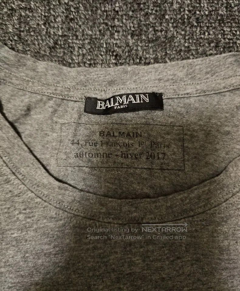 Balmain Balmain Paris Logo Short Sleeve T. Size US L / EU 52-54 / 3 - 3 Thumbnail