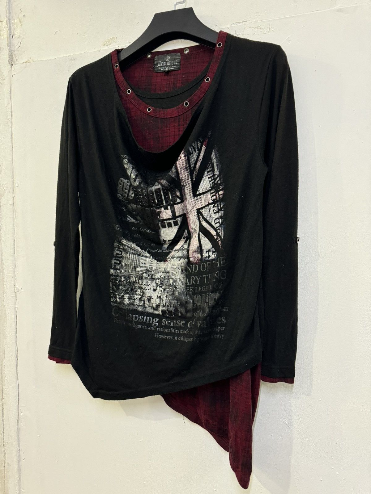 20471120 💥RARE PUNK DESIGNE 3 LAYER BONDAGE SHIRT LGB STYLE Size XL / US 12-14 / IT 48-50 - 3 Thumbnail
