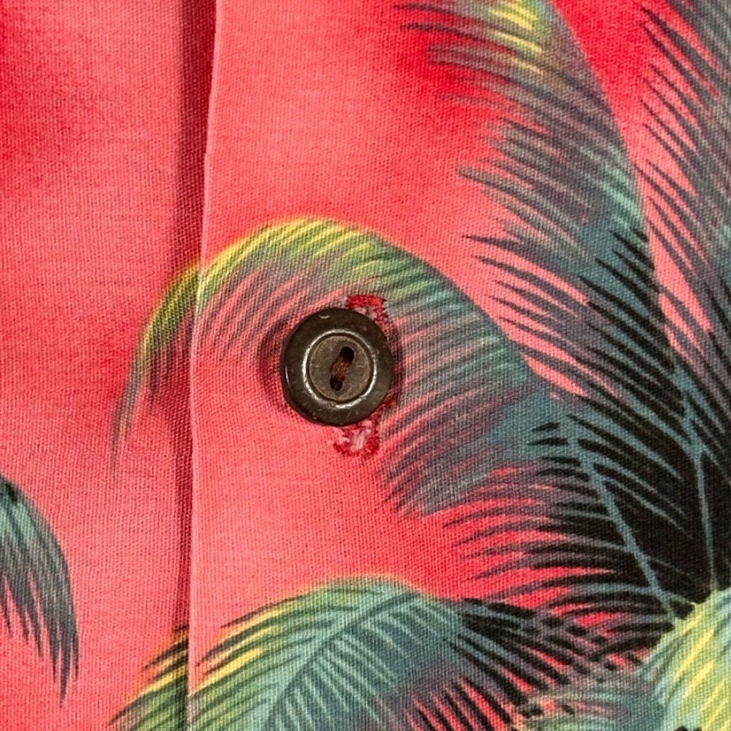 Vintage VINTAGE Ky's of Hawaii Hawaiian Shirt Adult LARGE Red Aloha Tropical Parrot Palm Tree 80s Shirt Mens Size US L / EU 52-54 / 3 - 4 Thumbnail